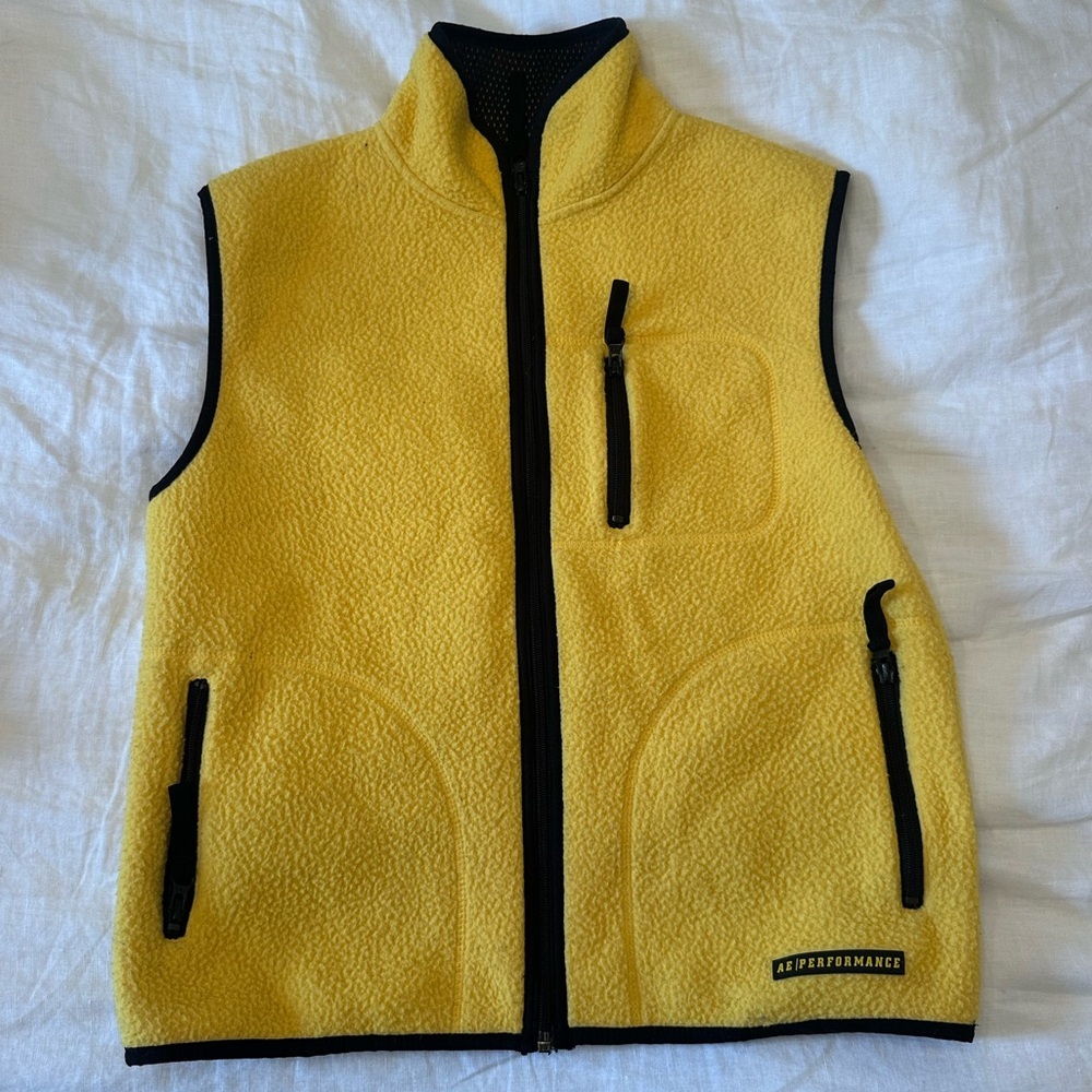 Vintage American Eagle Yellow Vest Size Small